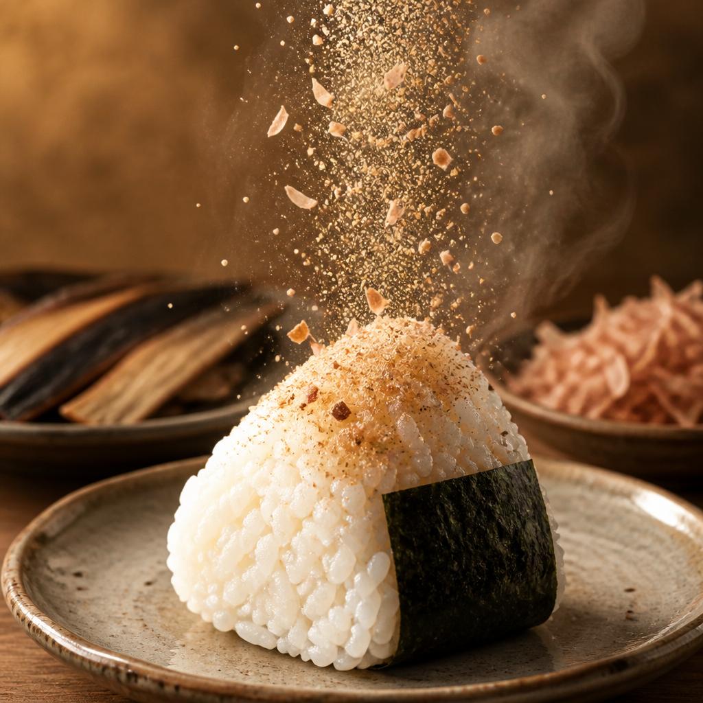 おにぎりが変わる！ひとふりで味わうさば×かつおのニュートラルだし