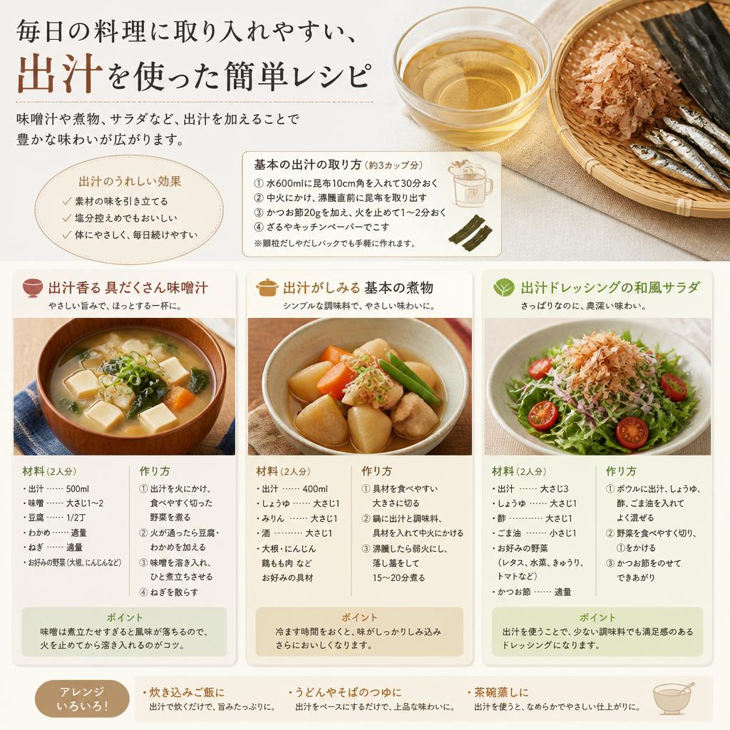 簡単！出汁を使ったレシピ集
