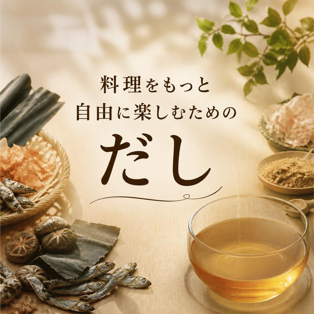 料理をもっと自由に楽しむためのだし