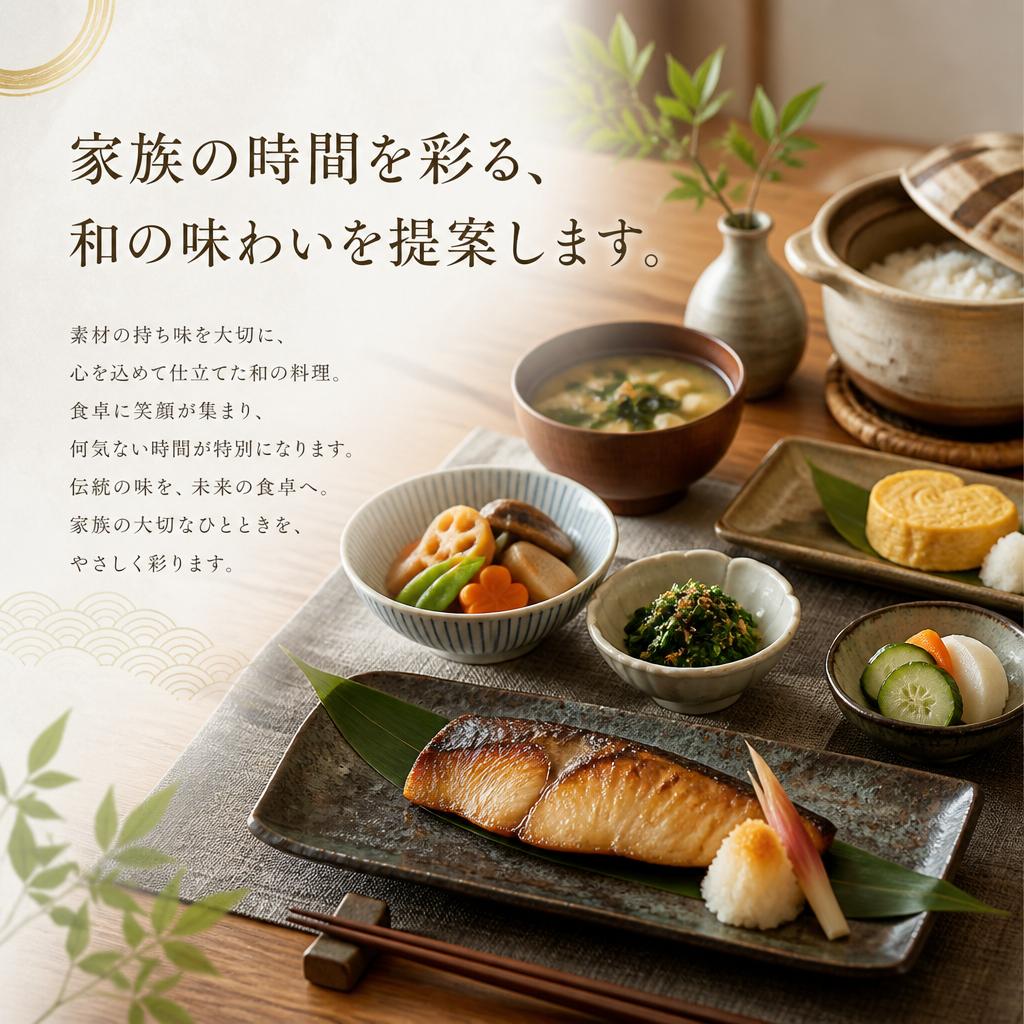 家族の時間を彩る、和の味わいを提案します。